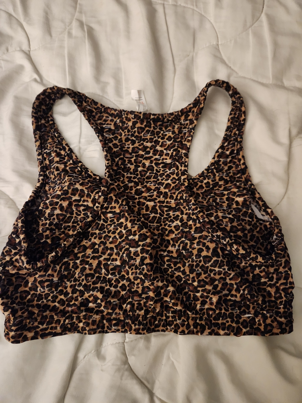 YMI Cheetah Sports Bra + Xhilaration Floral Leggings Size L NWT 2 Piece Set - Picture 6 of 7